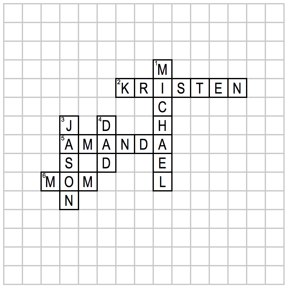 family name crossword art